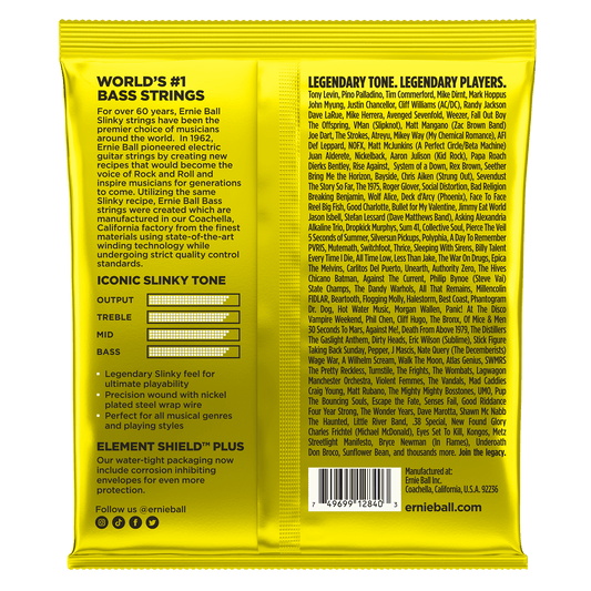 Ernie Ball 2840 Beefy Slinky Nickel Wound Electric Bass, 65-130