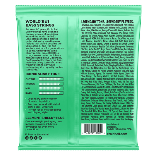 Ernie Ball 2841 Hyper Slinky Nickel Wound Electric Bass, 40-100