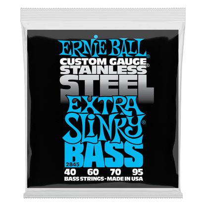 Ernie Ball 2845 Stainless Steel Extra Slinky Electric Bass, 40-95