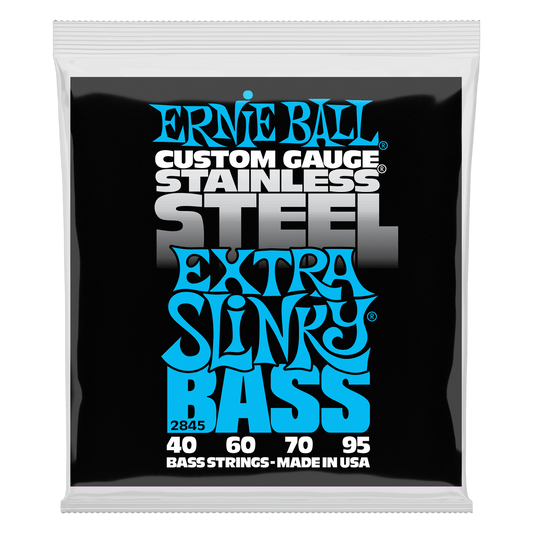 Ernie Ball 2845 Stainless Steel Extra Slinky Electric Bass, 40-95