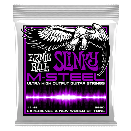 Ernie Ball 2920 Power Slinky M-Steel Electric Guitar Strings, 11-48