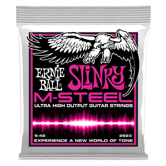 Ernie Ball 2923 Super Slinky M-Steel Electric Guitar Strings, 9-42