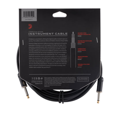 D'Addario American Stage Instrument Cable, 20 feet, PW-AMSG-20