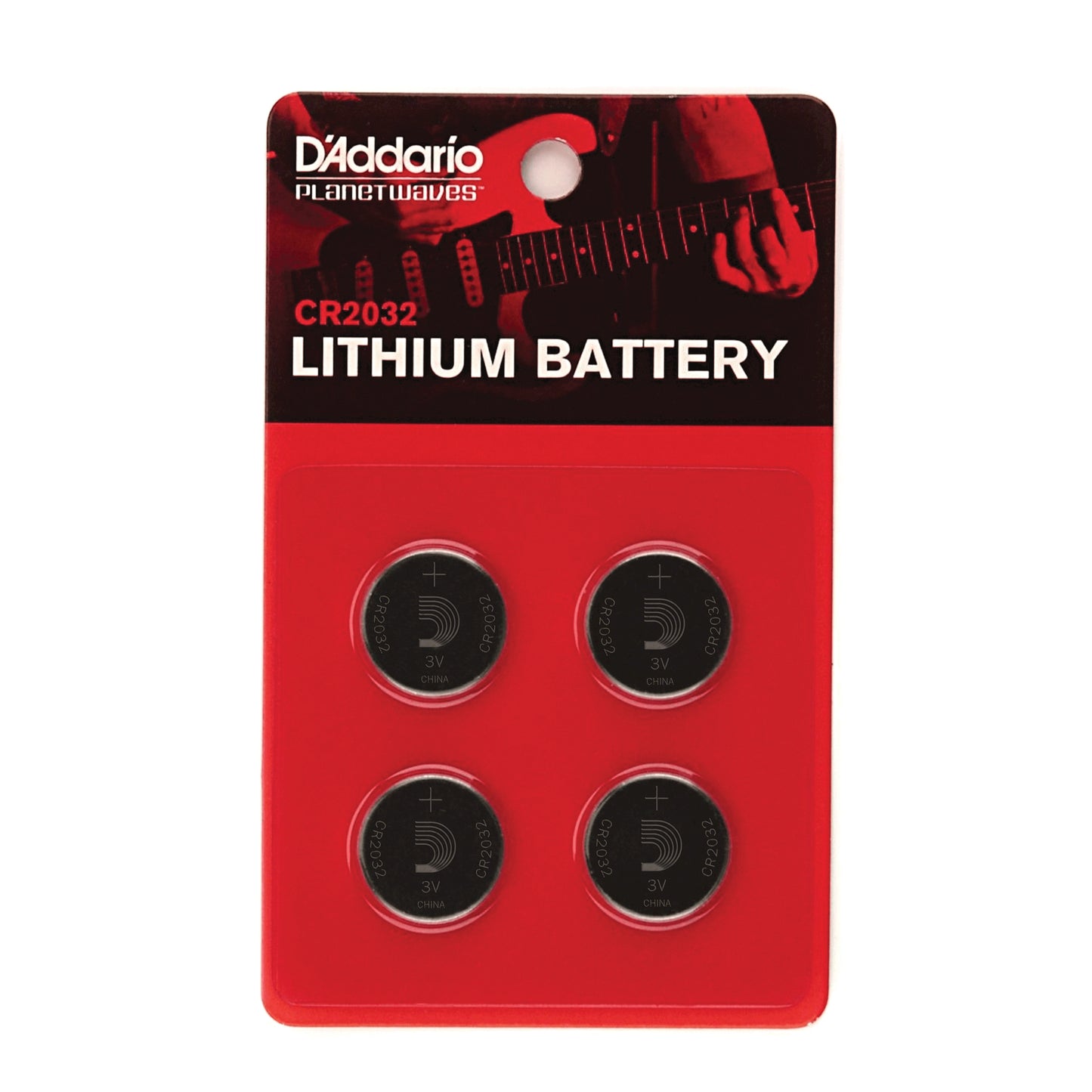 D'Addario PW-CR2032-04 Lithium Tuner Battery, 4-pack