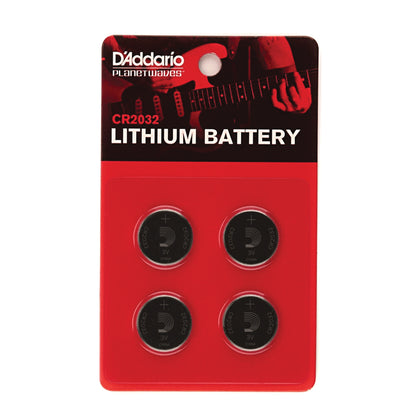 D'Addario PW-CR2032-04 Lithium Tuner Battery, 4-pack