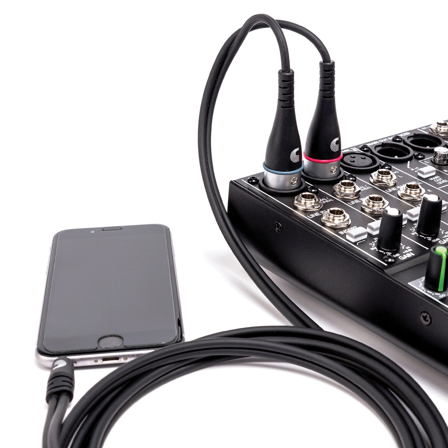 D'Addario Custom Series 1/8” to Dual XLR Audio Cable