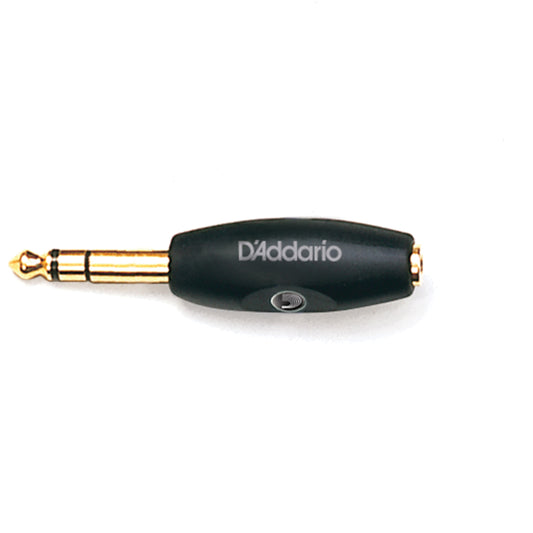 D'Addario 1/8 Inch Female Stereo to 1/4 Inch Male Stereo Adaptor, PW-P047E