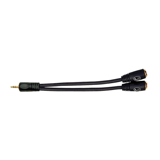 D'Addario 1/8 Inch Male Stereo to Dual 1/8 Inch Female Stereo Adaptor