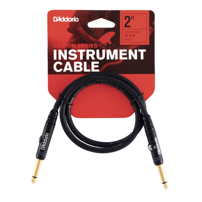 D'Addario Custom Series Patch Cable, 2 foot