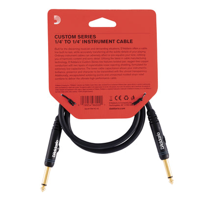 D'Addario Custom Series Patch Cable, 2 foot