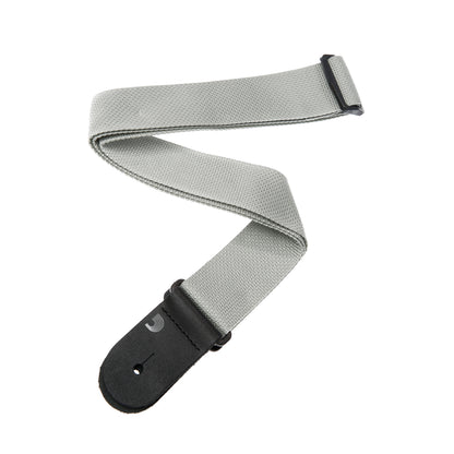 D'Addario Polypropylene Guitar Strap, Silver, PWS105