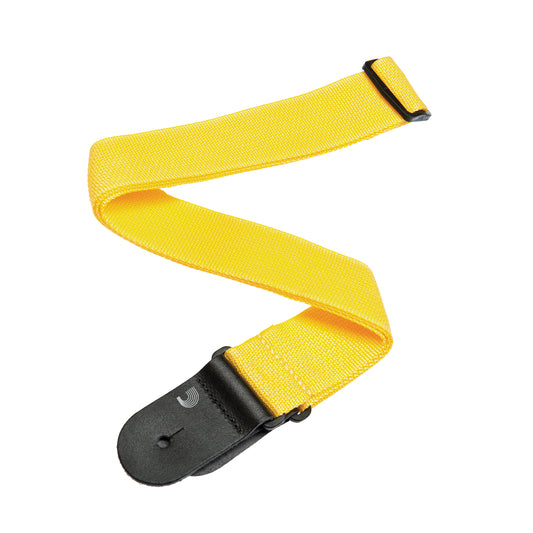 D'Addario Polypropylene Guitar Strap, Yellow, PWS110