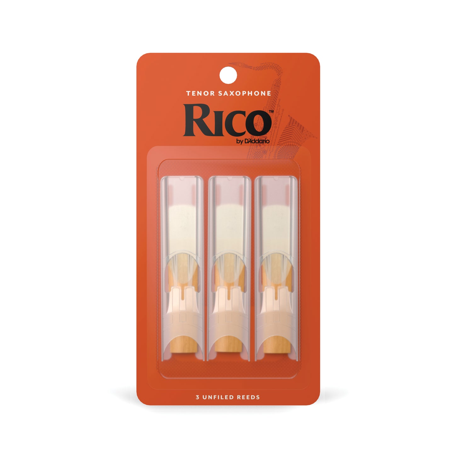 Rico by D'Addario Tenor Sax Reeds, Strength 3, 3-pack, RKA0330