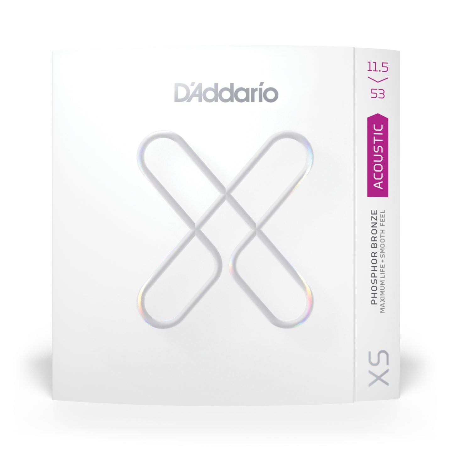 D'Addario XSAPB11553 11.5-53 Custom Light Plus, XS Phosphor Bronze Coated Acoustic Guitar Strings