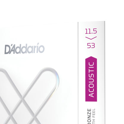 D'Addario XSAPB11553 11.5-53 Custom Light Plus, XS Phosphor Bronze Coated Acoustic Guitar Strings