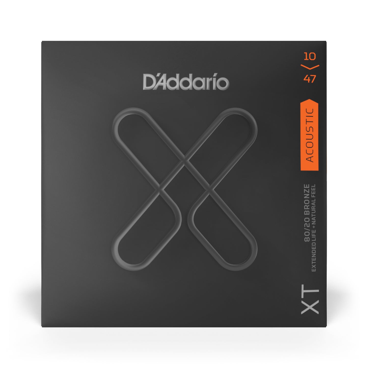 D'Addario XTABR1047 XT Series Acoustic Guitar Strings, 80/20 Bronze, 10-47