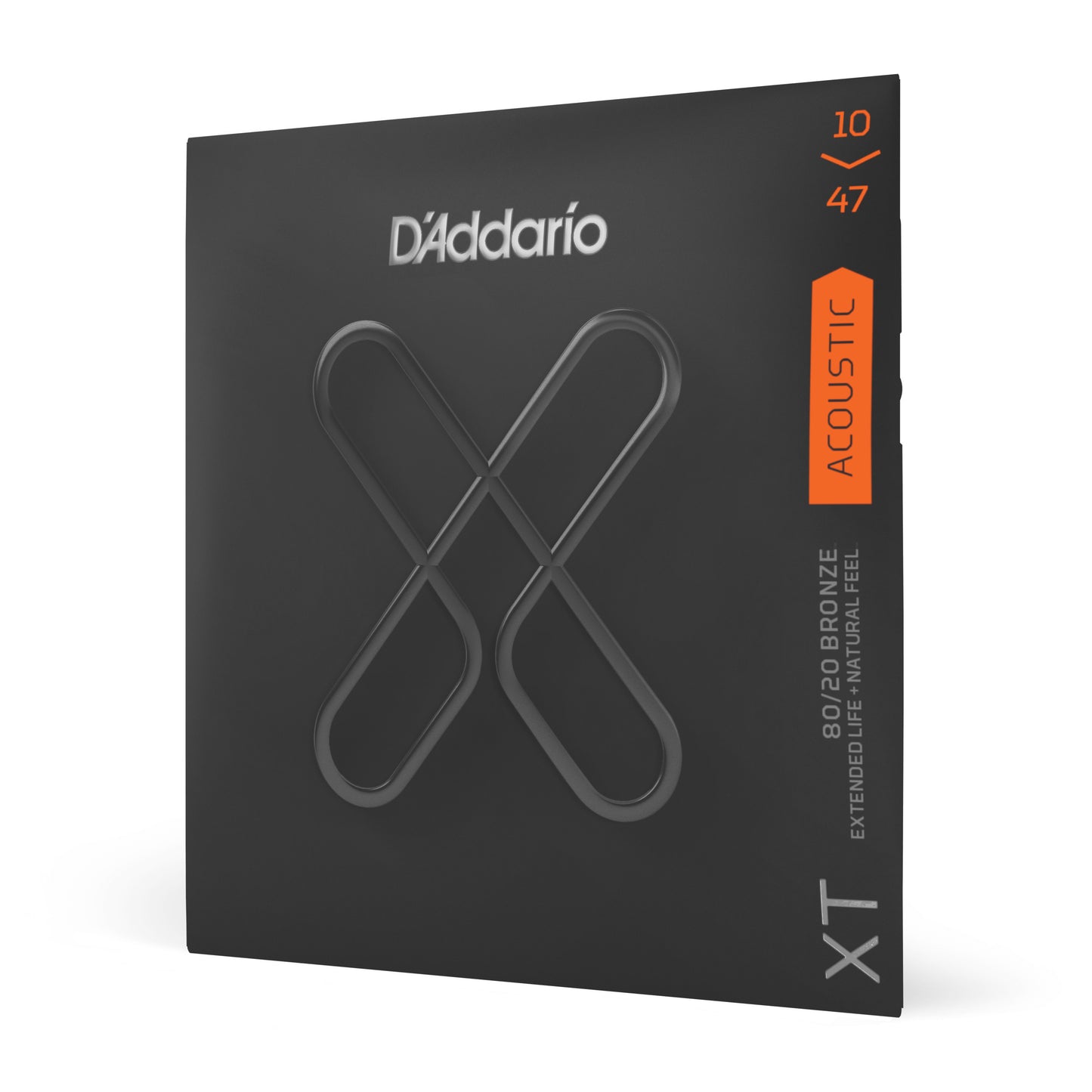 D'Addario XTABR1047 XT Series Acoustic Guitar Strings, 80/20 Bronze, 10-47