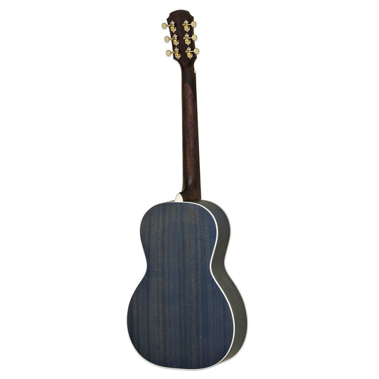 Aria Urban Player Parlor Acoustic Guitar, Stained Blue, 131UP