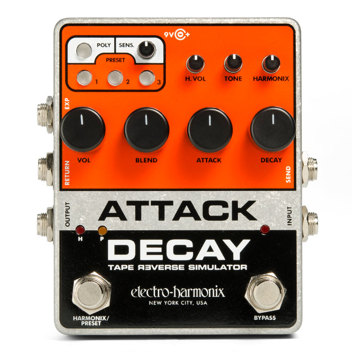 Electro-Harmonix Attack Decay Tape Reverse Simulator Pedal