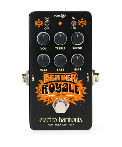 Electro-Harmonix Bender Royale Fuzz Pedal, Black