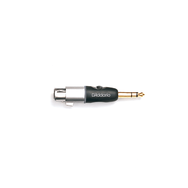 D'Addario 1/4 Inch Male Balanced to XLR Female Adaptor