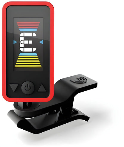 D'Addario PW-CT-17RD Eclipse Clip-On Headstock Tuner, Red