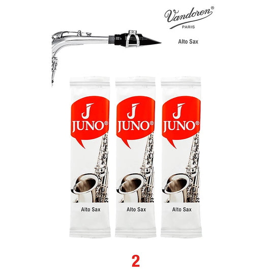 Vandoren Alto Sax JUNO Reeds; Strength #2; 3 Card