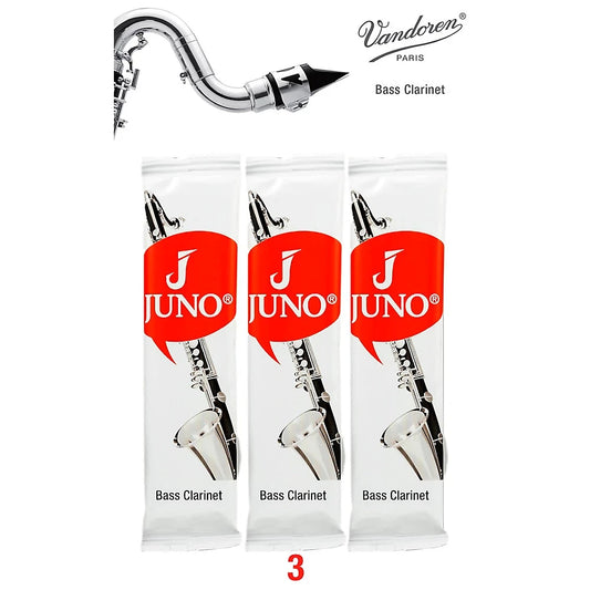 Vandoren Bass Clarinet JUNO Reeds; Strength #3; 3 Card