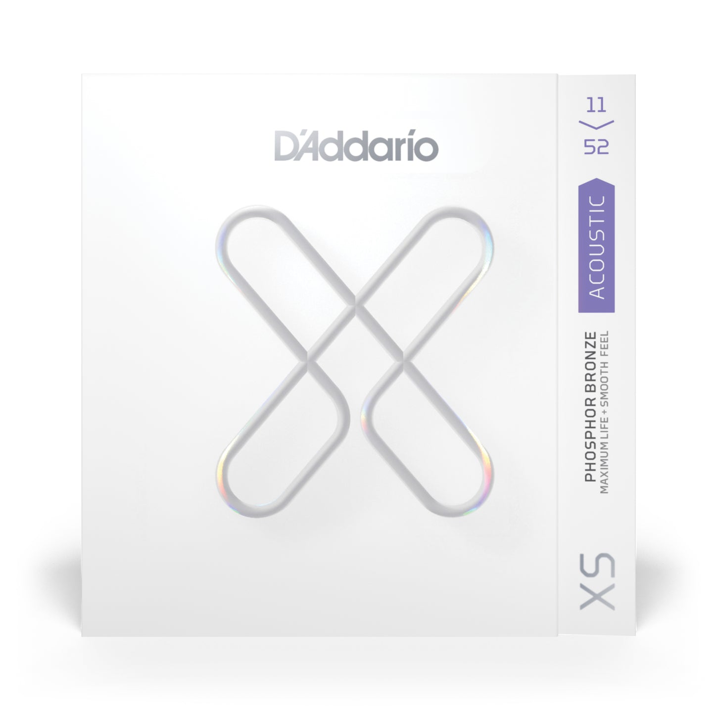 D'Addario XSAPB1152 11-52 Custom Light, XS Phosphor Bronze Coated Acoustic Guitar Strings