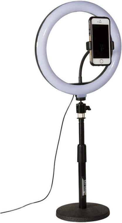 On-Stage VLD360 LED Ring Light Kit, 2 Stands, 1 Light, Bluetooth Remote