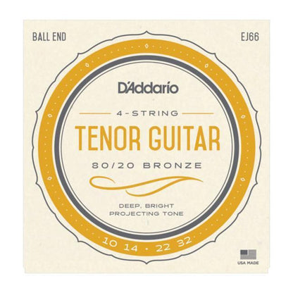 D'Addario EJ66 Steel String Tenor Guitar Strings, 10-32