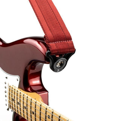 D'Addario 50BAL11 Auto Lock Guitar Strap, Blood Red