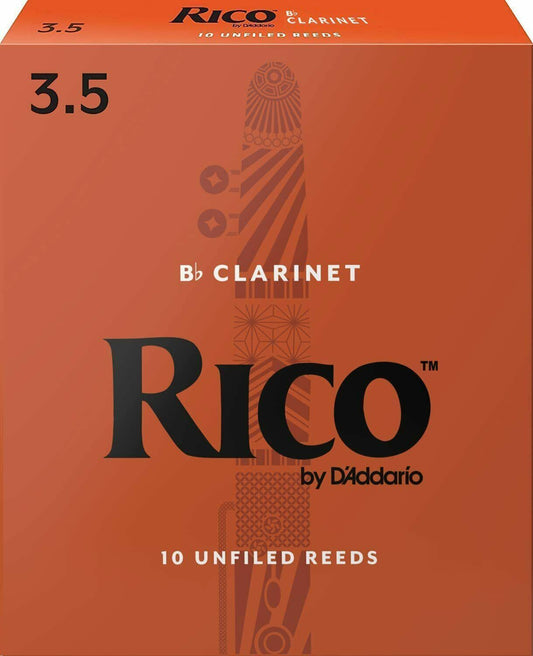 Rico by D'Addario RCA1035 Bb Clarinet Reeds, Strength 3.5, 10-pack