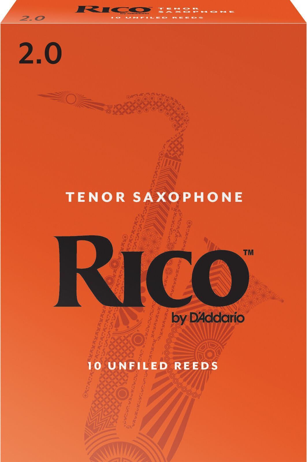 Rico by D'Addario Tenor Sax Reeds, Strength 2, 10-pack, RKA1020