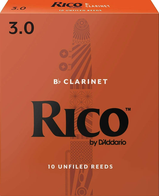 Rico by D'Addario RCA1030 Bb Clarinet Reeds, Strength 3, 10-pack