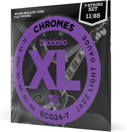 D'Addario ECG24 Chromes Flat Wound Jazz Light 11-50 Guitar Strings