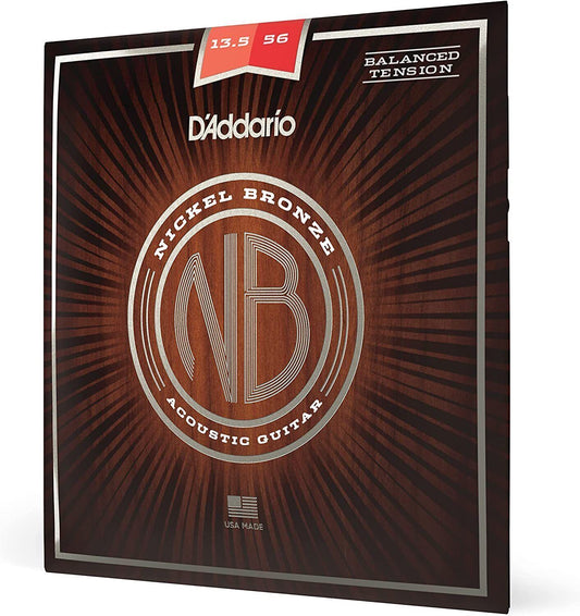 D'Addario NB1356BT Medium Balanced Tension, Nickel Bronze Strings, 13.5-56