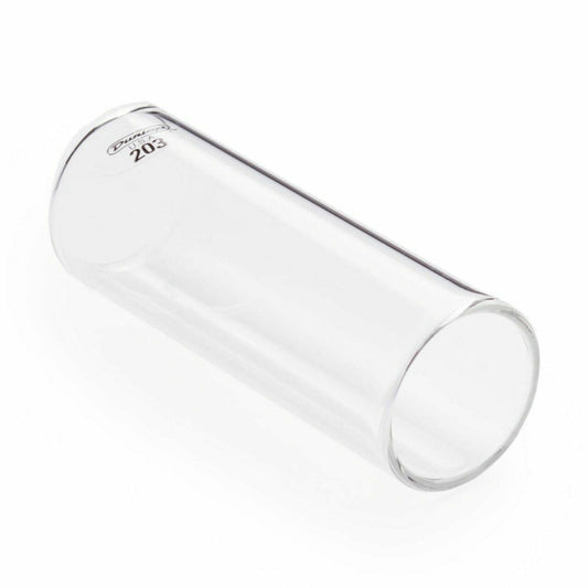 Dunlop 203 Pyrex Regular Wall Clear Glass Guitar Slide, Large, Ring Size 12.5