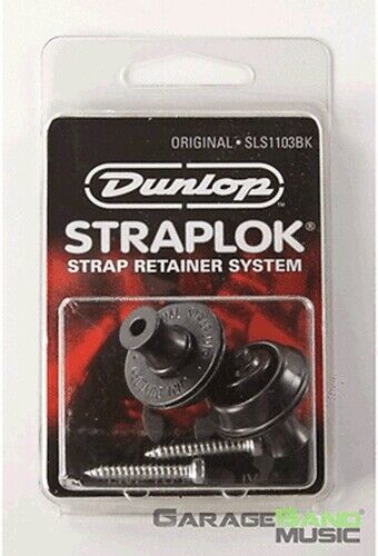 Dunlop SLS1103BK Original Guitar StrapLok System,Black