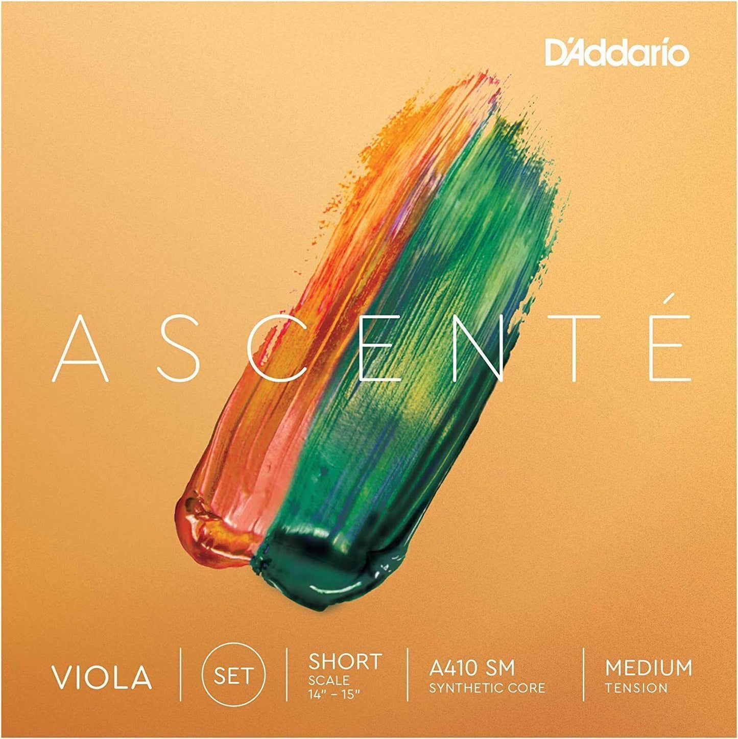 D'Addario A410 SM Ascenté Viola String Set, Short Scale, Medium Tension