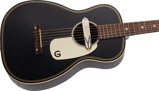 Gretsch G9520E Gin Rickey Acoustic/Electric Guitar with Pickup, Smokestack Black