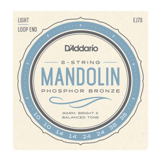 D'Addario EJ73 Mandolin Strings, Phosphor Bronze, Light, 10-38