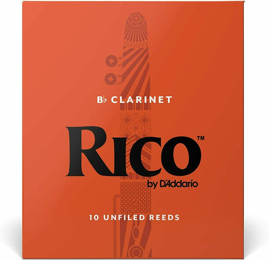 Rico by D'Addario Bb Clarinet Reeds, Strength 1.5, 10-pack