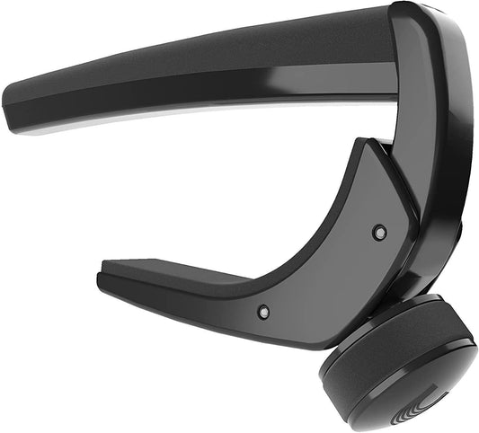 D'Addario PW-CP-19 Pro Plus Capo, For 6 or 12 String Guitar, Black