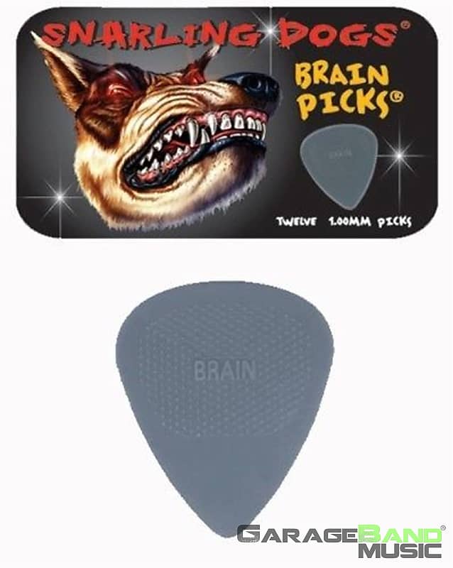 Snarling Dogs Brain Guitar Picks 12-pack Tin, 1.00mm