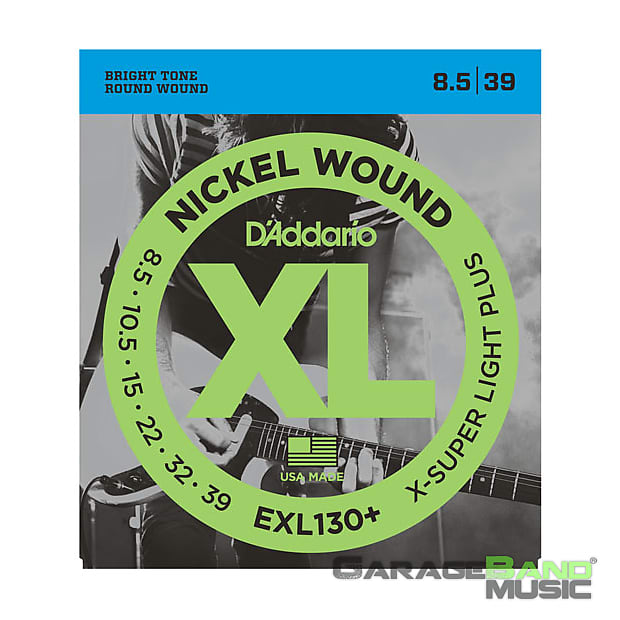 D'Addario EXL130+ Nickel Wound, Extra-Super Light Plus, 8.5-39