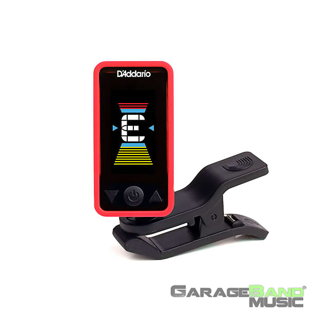 D'Addario PW-CT-17RD Eclipse Clip-On Headstock Tuner, Red