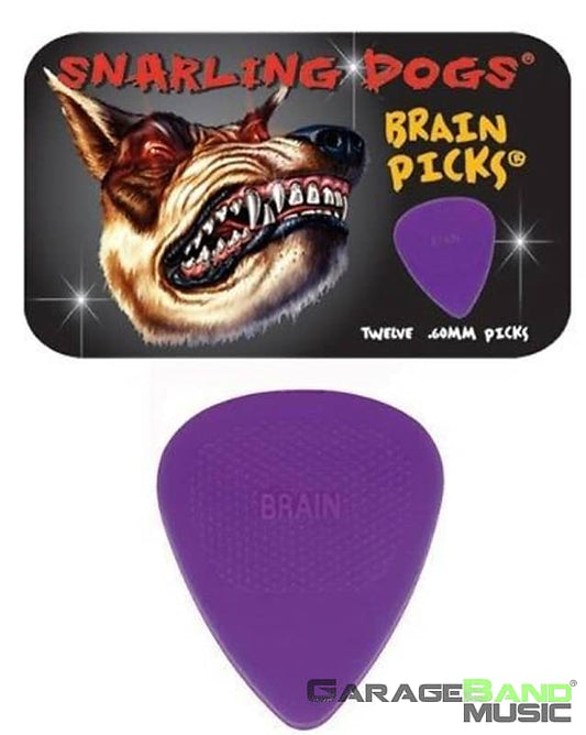 Snarling Dogs Brain Guitar Picks 12-pack Tin, .60 mm