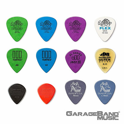 Dunlop PVP113 Electric Guitar Pick Variety Pack, 12 Pack