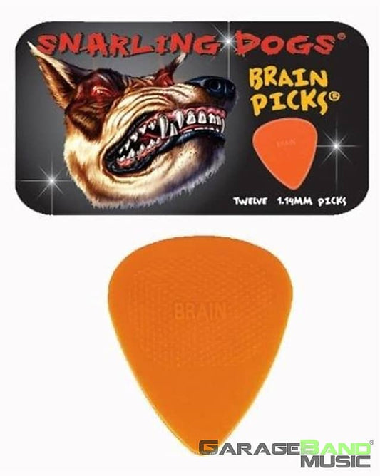 Snarling Dogs Brain Guitar Picks 12-pack Tin, 1.14mm